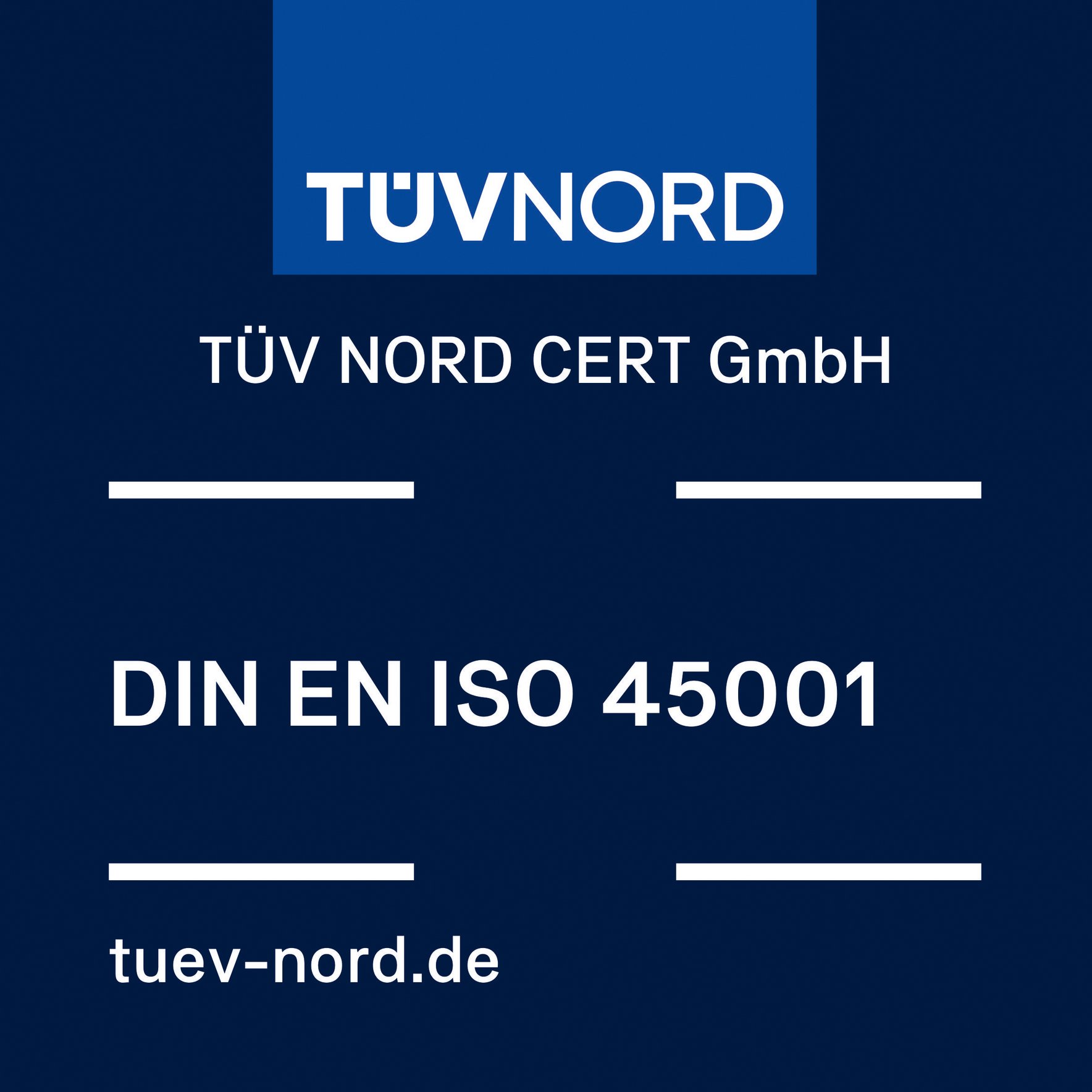 Zertifikat nach DIN EN ISO 45001